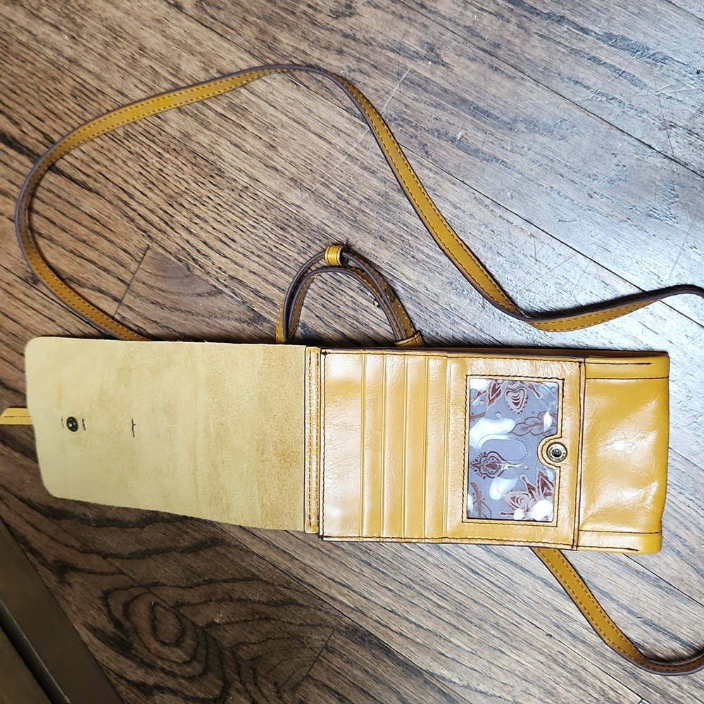 Hobo mustard cell phone cross body bag, EUC - Picture 2 of 3